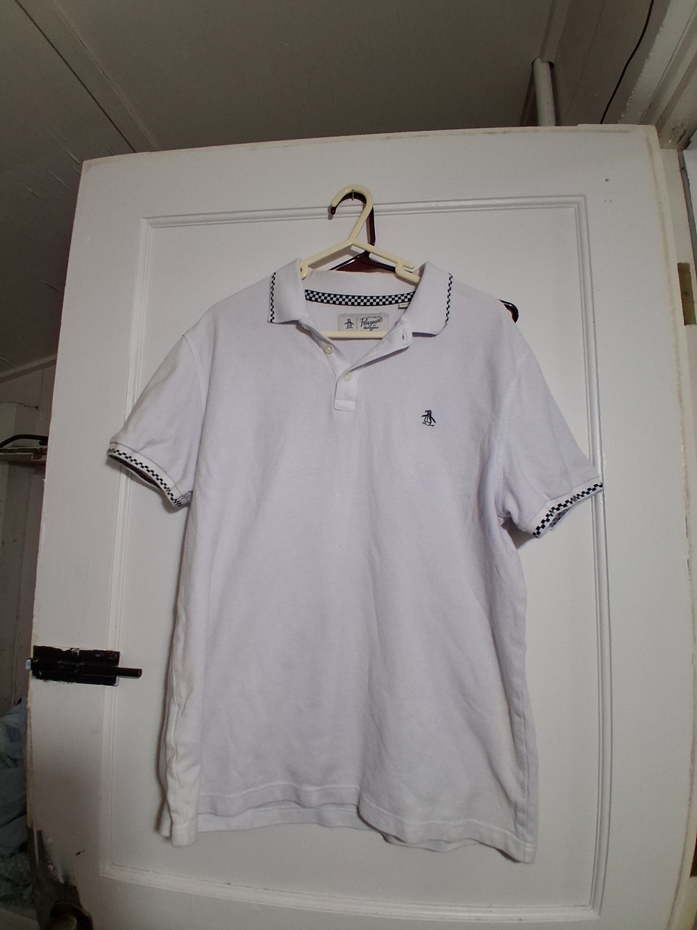 Original Penguin White Polo with Two Tone Trim